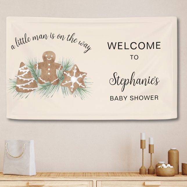 Christmas Holiday Gingerbread Baby Shower Banner (Von Creator hochgeladen)