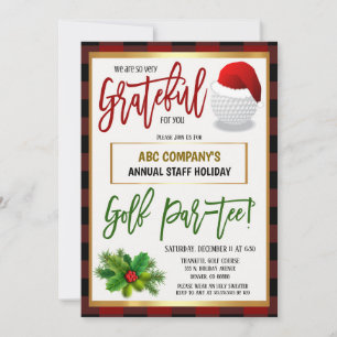 Christmas Holiday Golf Party Invitation
