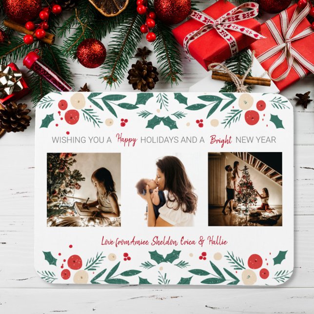 Christmas Holiday holly ivy berry 3 Foto von gift Magnet (Von Creator hochgeladen)