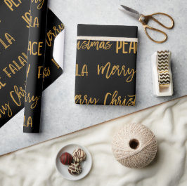 Christmas Holiday Joy text Geschenkpapier