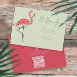 Christmas Holiday Lights Pink Flamingo QR Code Map Einladung<br><div class="desc">This design features Christmas holiday string light flamingo, elegant modern watercolor cute simple, a festive holiday twinkle lights fun, beach tropical coastal island house, modern elegant simple trendy, modern calligraphy script font, whimsical typography template, simple and minimal classic illustration, Christmas holiday chic celebration, unique minimalist hand drawn whimsical with scannable...</div>
