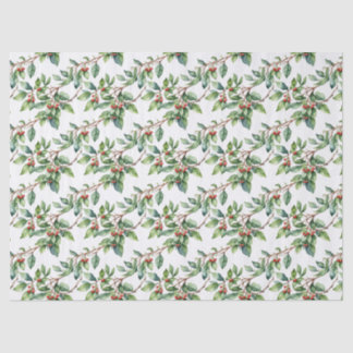 Christmas Holiday Mistletoe in Watercolor Seidenpapier