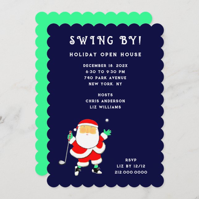 Christmas Holiday Open House Invitations (Devant / Derrière)