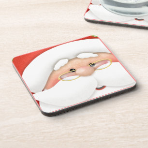 Christmas Holiday Santa Coasters Untersetzer