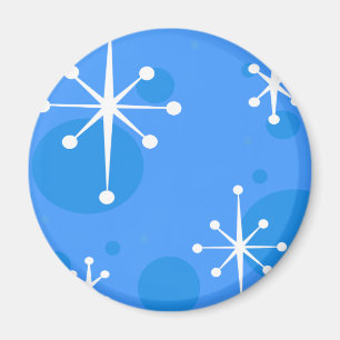 CHRISTMAS HOLIDAY SNOWFLAKE ROUND MAGNET