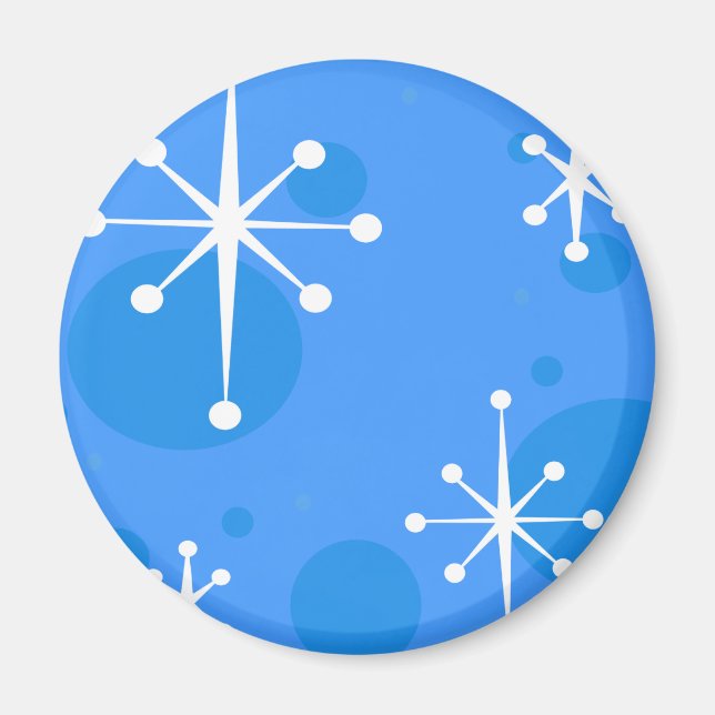 CHRISTMAS HOLIDAY SNOWFLAKE ROUND MAGNET (Vorne)