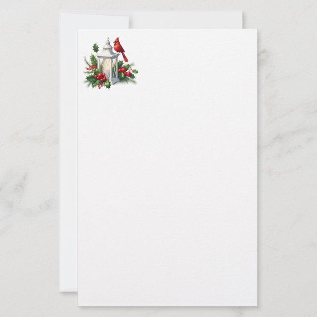 Christmas Holiday Stationery Paper Briefpapier (Vorderseite)