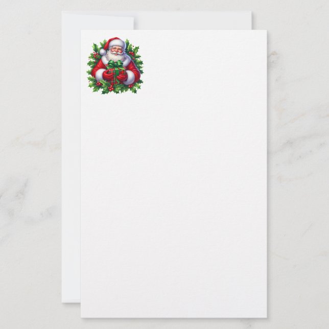 Christmas Holiday Stationery Paper Briefpapier (Vorderseite)