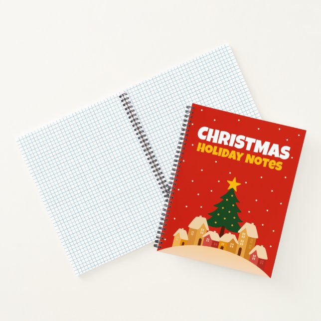 Christmas Holiday Traditions Notebook Graph Notes Notizbuch (Innenseite)