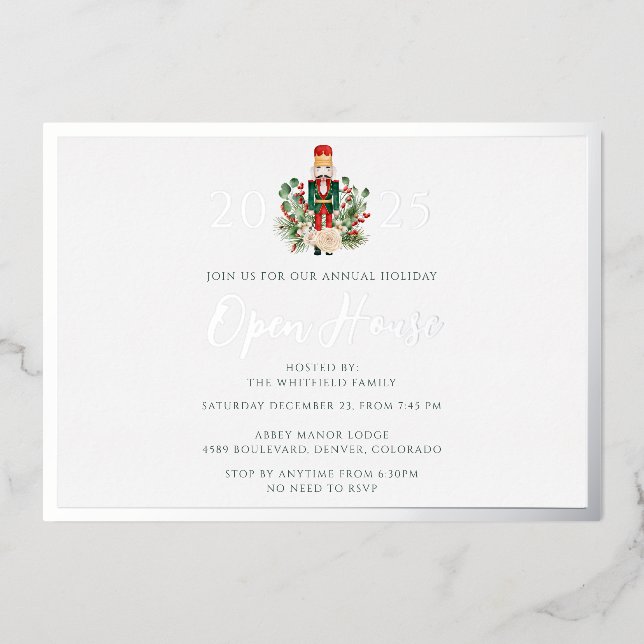 Christmas Holidays Open House Party Folieneinladung (Vorderseite)