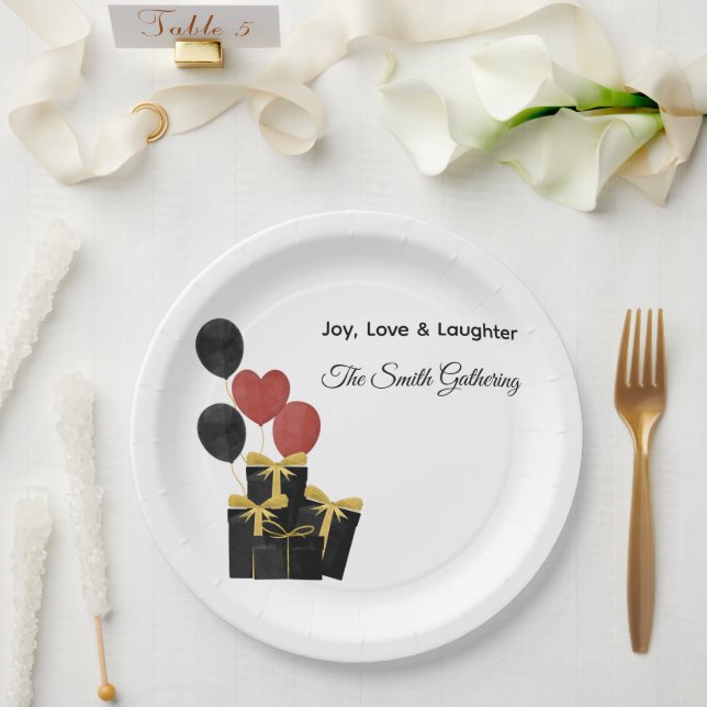 CHristmas Holidays Paper Plate  Pappteller (Hochzeit)