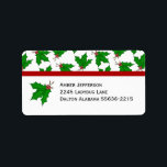 Christmas Holly Address Labels Adressaufkleber<br><div class="desc">Christmas Holly Address Labels</div>
