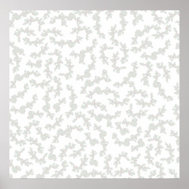 Christmas Holly Background  - Lightened Poster (Vorne)