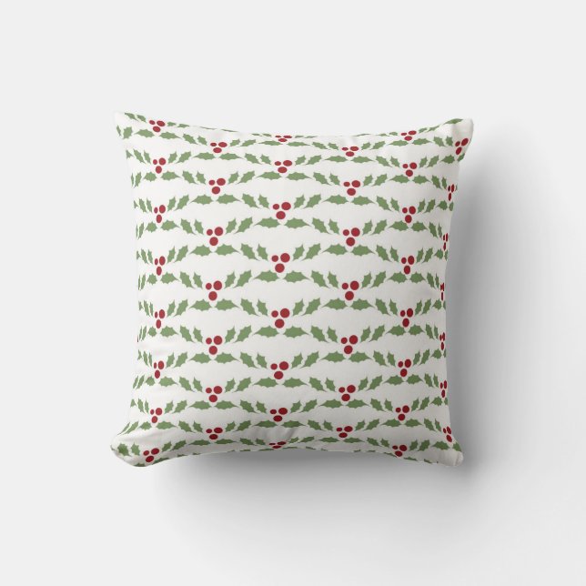 Christmas Holly Berries Kissen (Vorderseite)