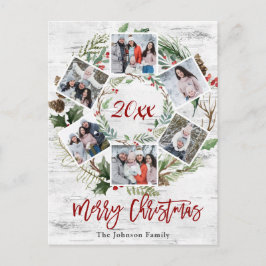 Christmas Holly Berry Birch Bark 6 FOTO Gruß Postkarte