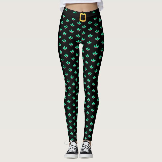 Christmas Holly Berry Leggings (Vorderseite)
