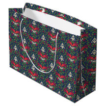 CHRISTMAS HOLLY BLÄTTER UND BERRIES MIT ROT BOW