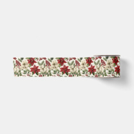 Christmas Holly Blume Satin Ribbon Satinband