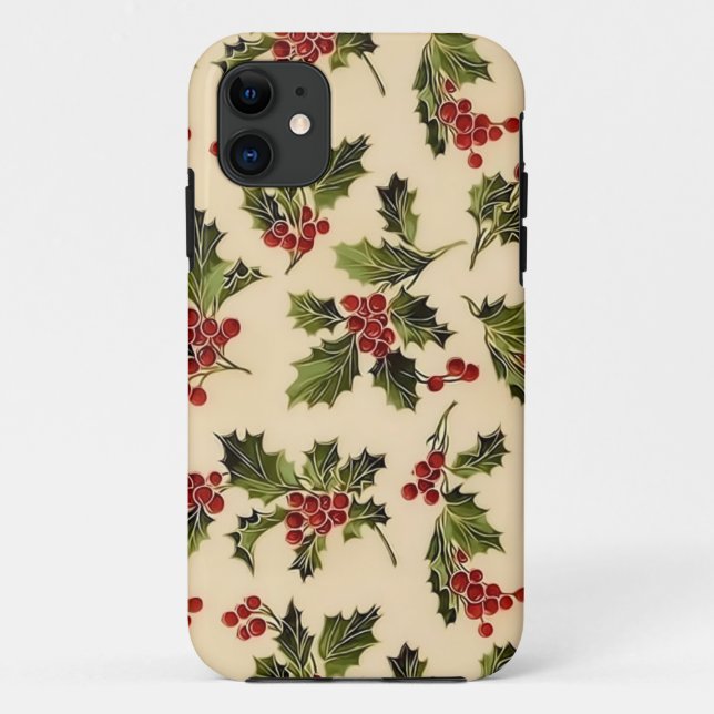 Christmas Holly coque iphone (Dos)
