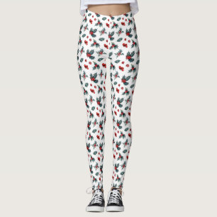 Christmas Holly et Berries Leggings
