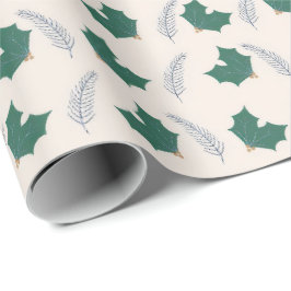 Christmas Holly gift wrap Geschenkpapier