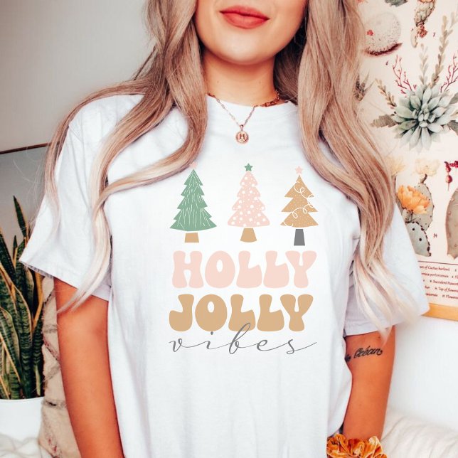 Christmas Holly Jolly Vibes T-Shirt (Von Creator hochgeladen)