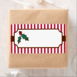 Christmas Holly Labels<br><div class="desc">Holly und Beeren schmücken diese Ferienlabels. Benutzen Sie diese Ferienlabels auf Weihnachtskarten, Geschenken, Kunsthandwerk, Backwaren, Küchenartikel, Scrapbücher, Süßigkeiten, etc... Das Design stammt aus der Originalkunst.</div>