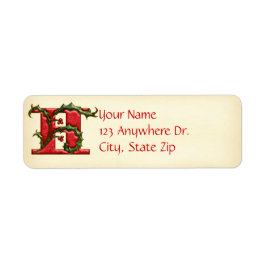 Christmas Holly Monogram H