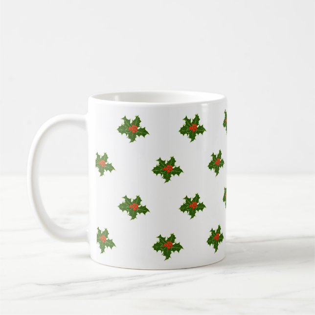 Christmas Holly Pattern Kaffeetasse (Links)