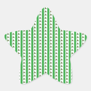 Christmas Holly Pattern Stern-Aufkleber