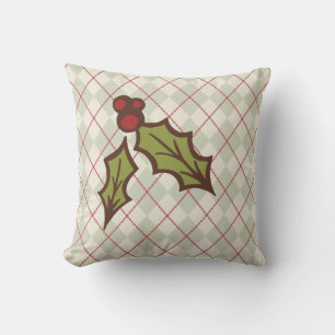 Christmas Holly Pillow Kissen