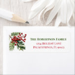 Christmas Holly Pine Red Green Rücksendeadresse<br><div class="desc">Weihnachten Holly Pine Red Green Rücksendeadressen-Aufkleber zu verwenden,  wenn Sie Ihre Weihnachtskarten oder Feier Einladungen.</div>
