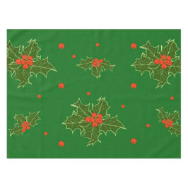 Christmas Holly Red Berries Tischdecke
