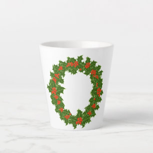 Christmas Holly Wreath klein Milchtasse