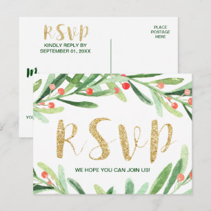 Christmas Holly Wreath Song Request UAWG Postcard Postkarte