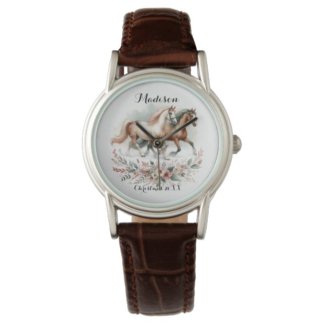 Christmas Horse Armbanduhr (Vorderseite)