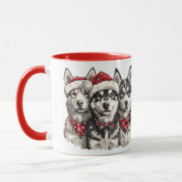 Christmas Husky Hogs Tasse