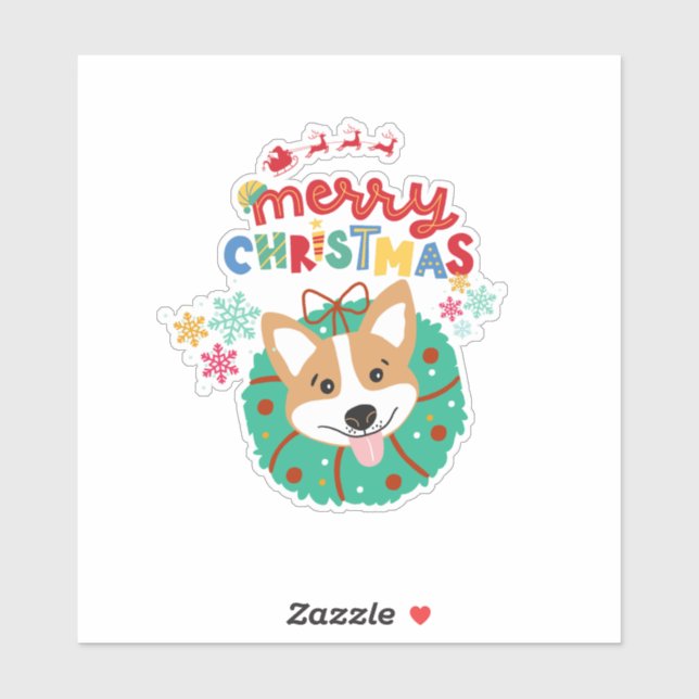 Christmas Husky Hund Lover Custom-Cut Vinyl Sticke Aufkleber (Blatt)