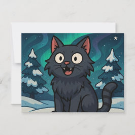 Christmas Icelandic Yule Cat  Mitteilungskarte