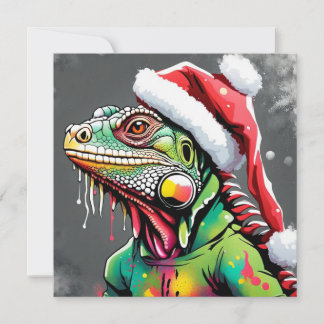 Christmas Iguana Feiertagskarte