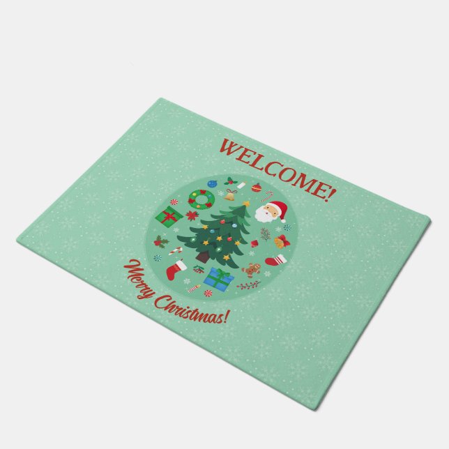 Christmas Illustrations Holiday Party Fußmatte (Schrägansicht)