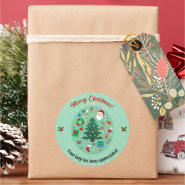 Christmas Illustrations Holiday Party Runder Aufkleber