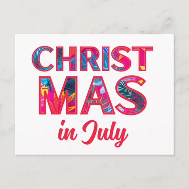 CHRISTMAS IM JULI POSTKARTE (Vorderseite)