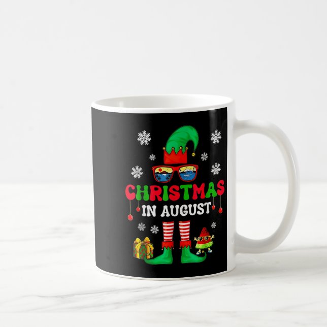 Christmas In August Funny Elf For Summer Xmas Men  Kaffeetasse (Rechts)