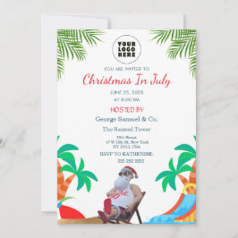 Christmas in July | Custom Company Name & Logo Einladung