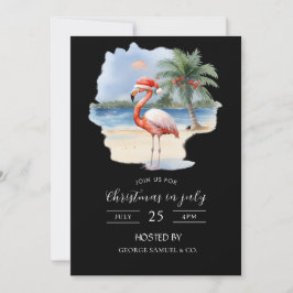 Christmas in July Custom Company Name Logo & Text Einladung