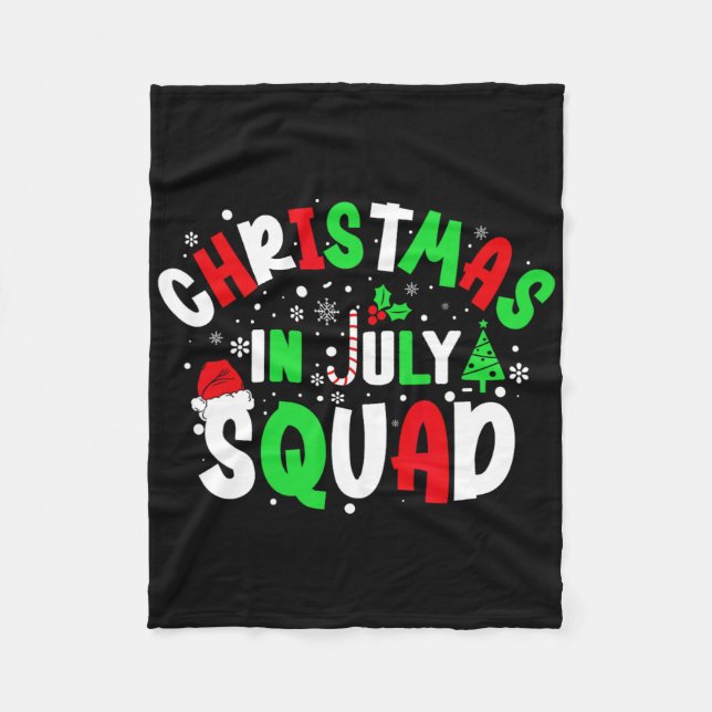 Christmas In July Squad Funny Christma Summer Men  Fleecedecke (Vorderseite)