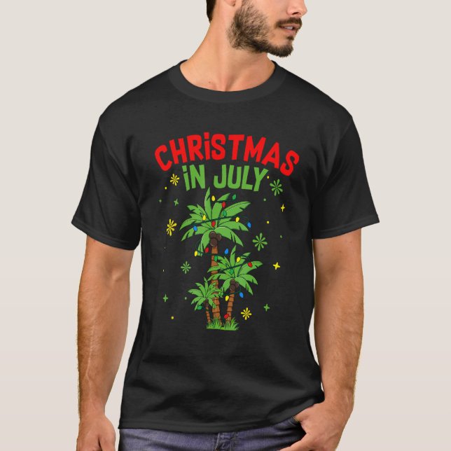 Christmas in July  Summer Beach Vacation Xmas T-Shirt (Vorderseite)