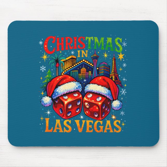 Christmas In Las Vegas Funny Holiday Design Long S Mousepad (Vorne)