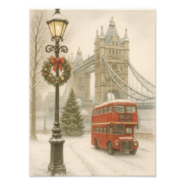 Christmas in London Gift for Traveler | Holiday Fotodruck